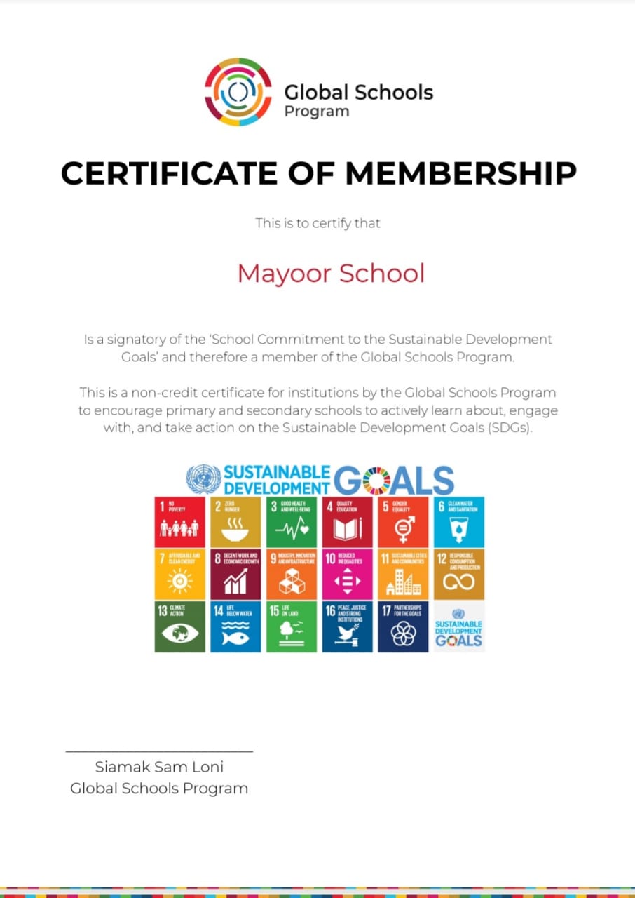 Mayoor becomes an agent of Change towards the Fulfilment of SDGS