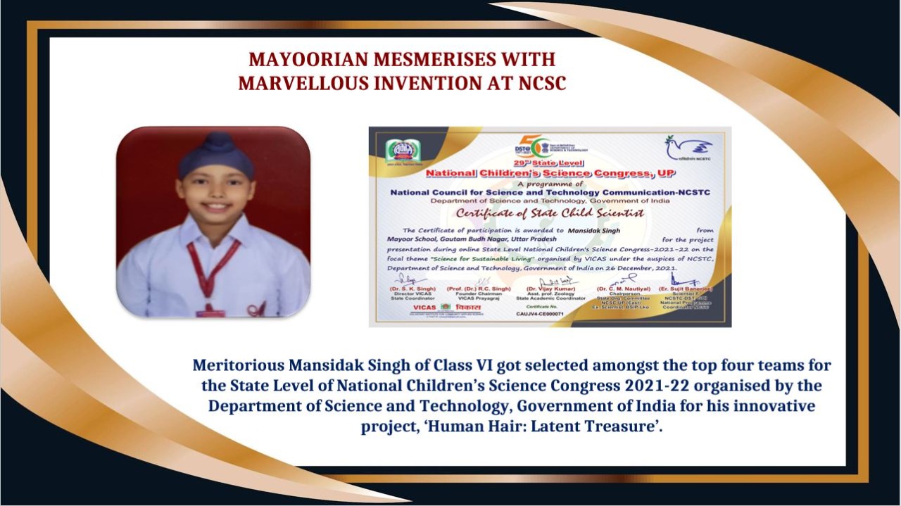 Mayoorian Mesmerises with Marvellous Invention at NCSC