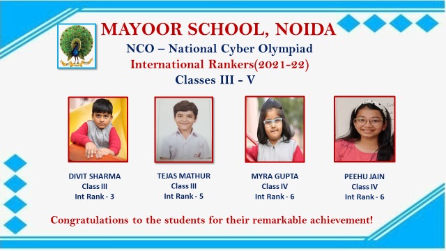 Little Mayoorians excel in National Cyber Olympiad