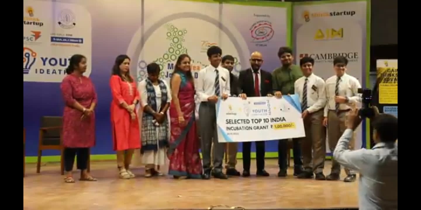 Mayoor Honoured by Youth Ideathon IIT, Delhi