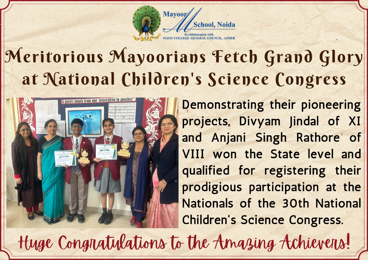 Mayoorians at National Children's Science Congress