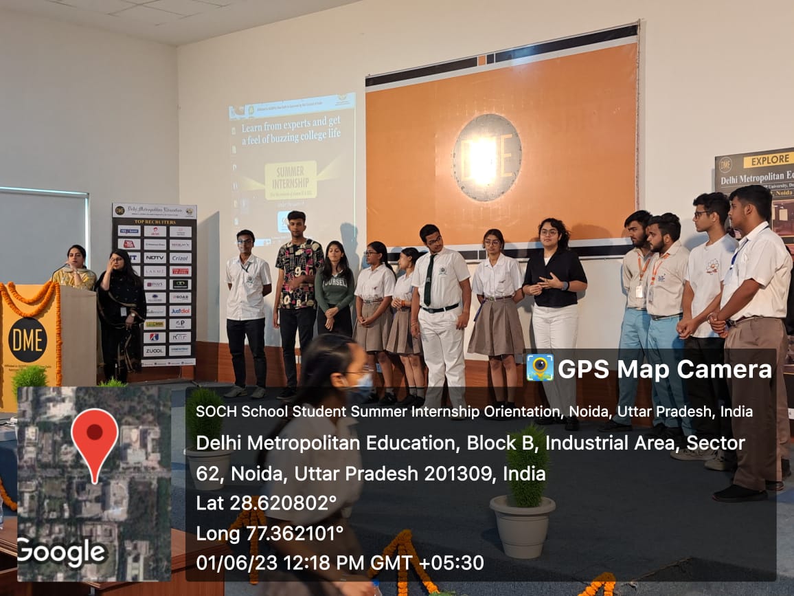 Mayoorians Attend Internship Programme at Delhi Metropolitan Education