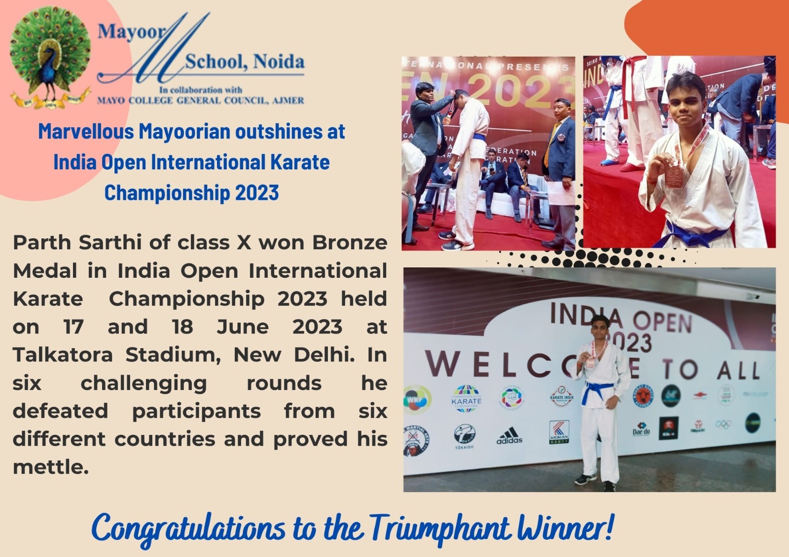 Mayoorian at India Open International Karate Championship