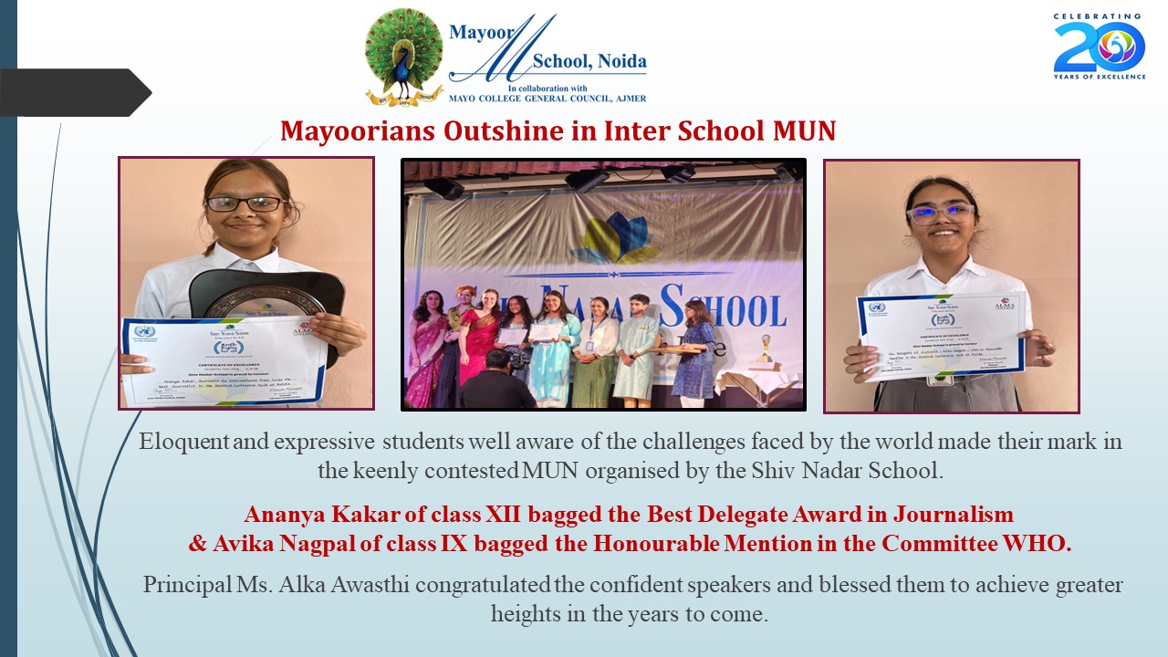Outstanding Accolades in Inter School MUN