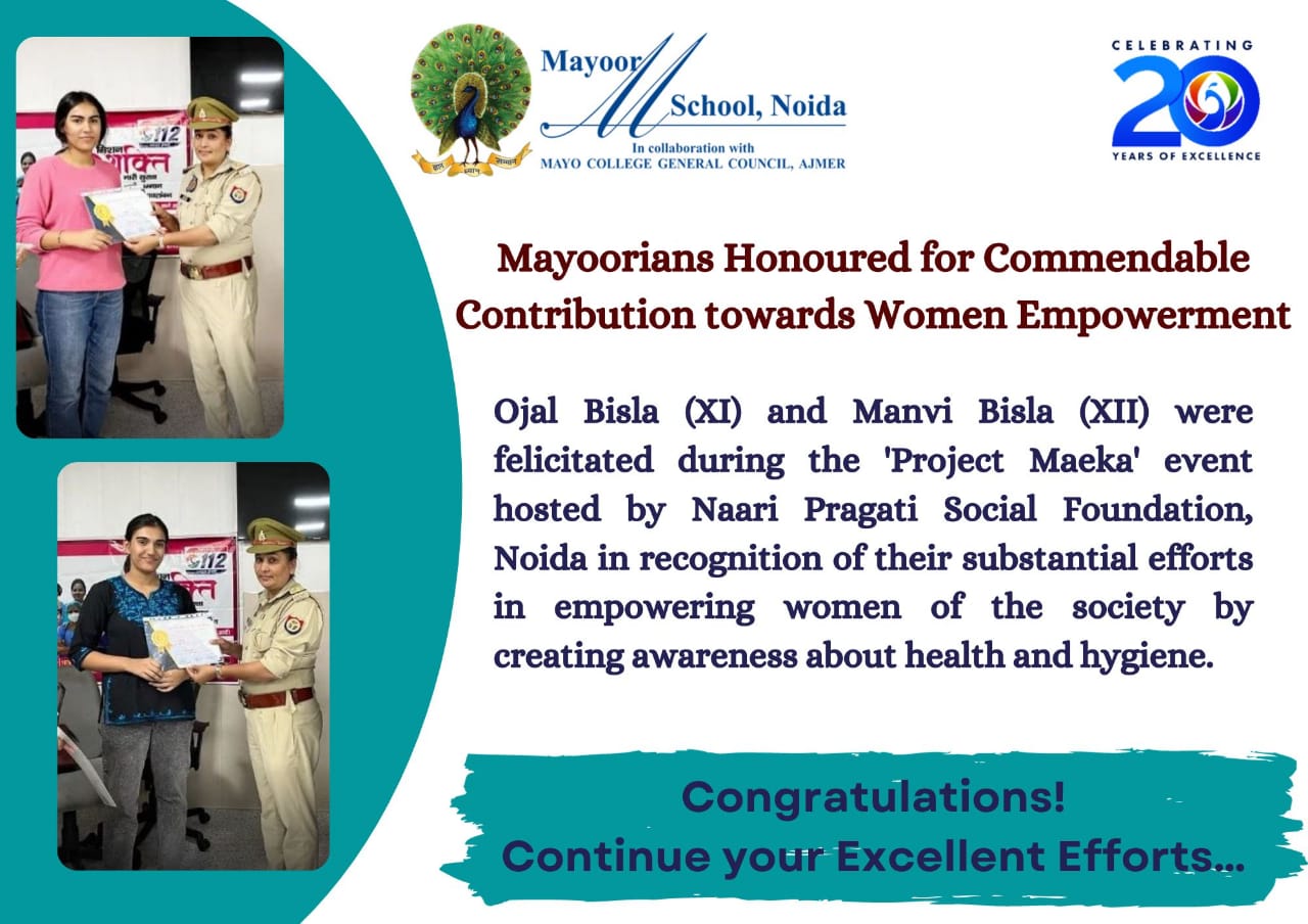 Mayoorians Honoured for Commendable Contribution towards Women Empowerment