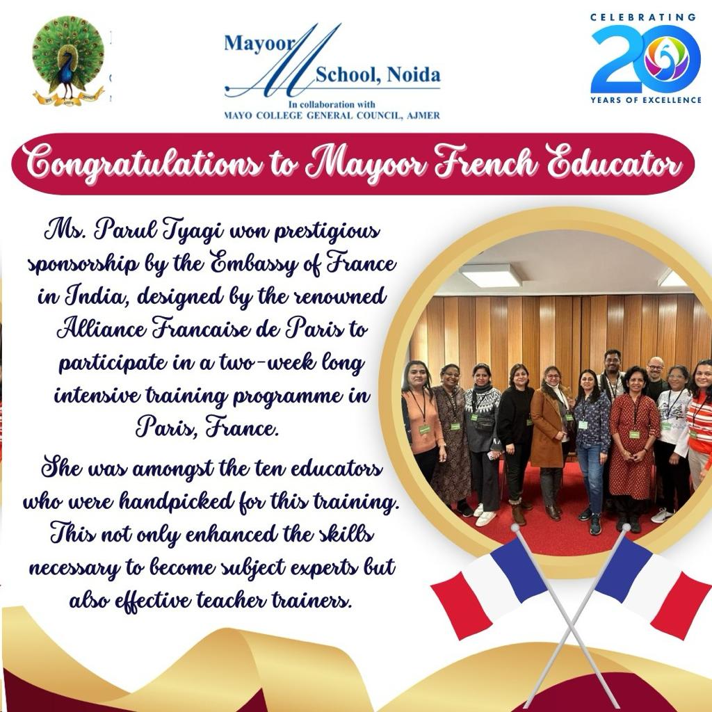 Congratulations to Mayoor French Educator